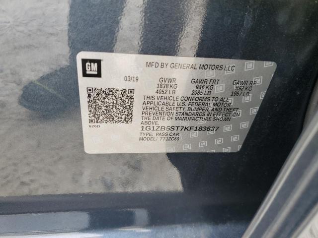 1G1ZB5ST7KF183637 - 2019 CHEVROLET MALIBU LS BLUE photo 12