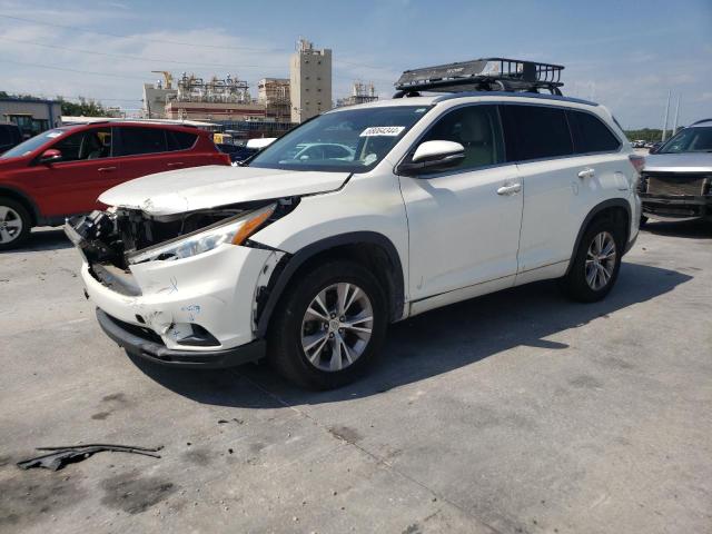 5TDKKRFH8FS111471 - 2015 TOYOTA HIGHLANDER XLE WHITE photo 1