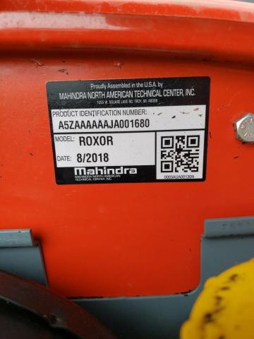 A5ZAAAAAAJA001680 - 2018 MAHINDRA AND MAHINDRA ROXOR Оранжевый фото 12