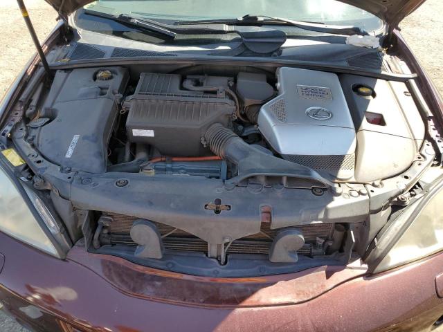 JTJGW31U082851213 - 2008 LEXUS RX 400H MAROON photo 11