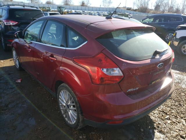 1FADP3N25EL281409 - 2014 FORD FOCUS TITANIUM RED photo 3