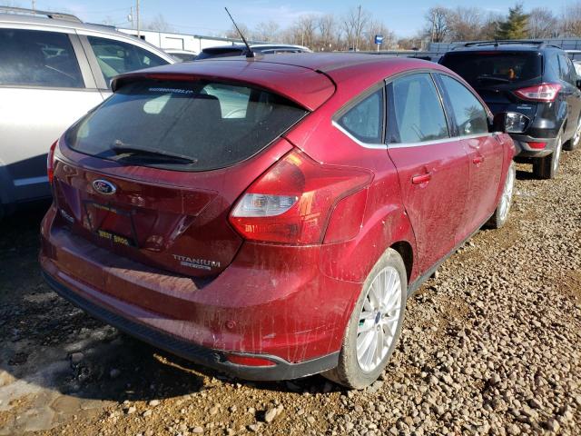 1FADP3N25EL281409 - 2014 FORD FOCUS TITANIUM RED photo 4