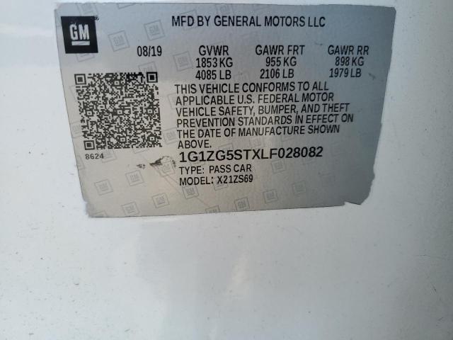 1G1ZG5STXLF028082 - 2020 CHEVROLET MALIBU RS 白色 照片 12