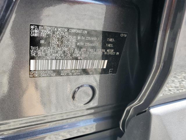 JTMZFREV0HJ120305 - 2017 TOYOTA RAV4 LE GRAY photo 13