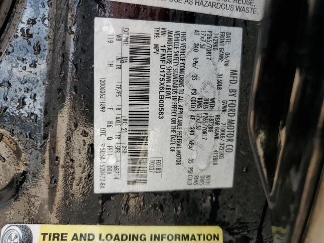 1FMFU175X6LB00583 - 2006 FORD EXPEDITION EDDIE BAUER BLACK photo 13