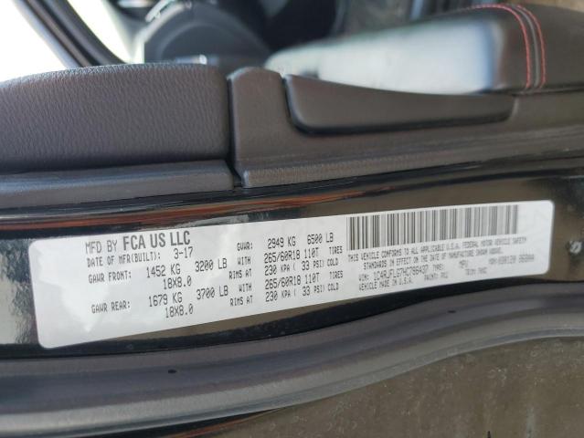 1C4RJFLG7HC786437 - 2017 JEEP GRAND CHER TRAILHAWK 黑色 照片 12