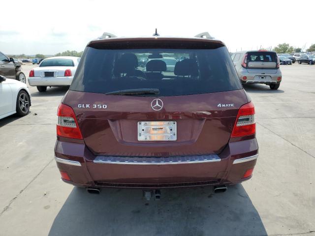 WDCGG8HB6AF303288 - 2010 MERCEDES-BENZ GLK 350 4MATIC MAROON photo 6