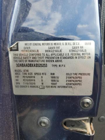 3GNBAADBXAS525253 - 2010 CHEVROLET HHR LS BLUE photo 12