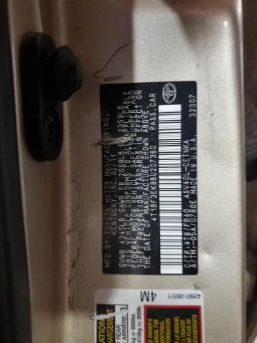 4T1BF3EK8BU207360 - 2011 TOYOTA CAMRY BASE Altın fotoğraf 13