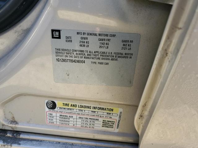 1G1ZK577094246904 - 2009 CHEVROLET MALIBU LTZ ვერცხლისფერი ფოტო 12