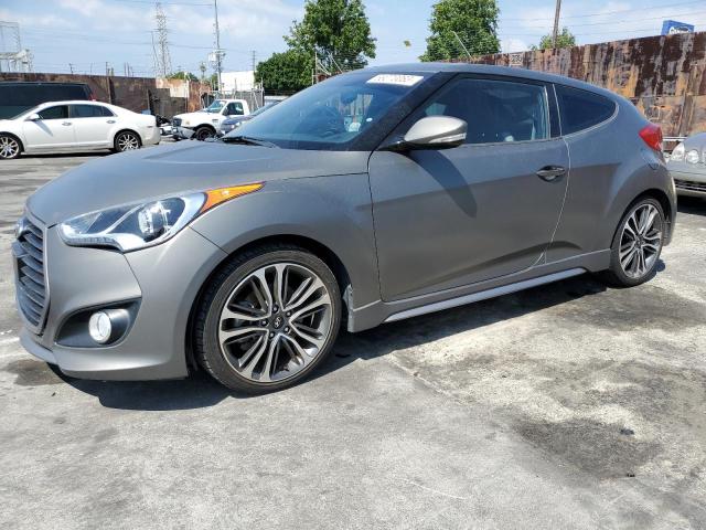 KMHTC6AE7GU267913 - 2016 HYUNDAI VELOSTER TURBO GRAY photo 1