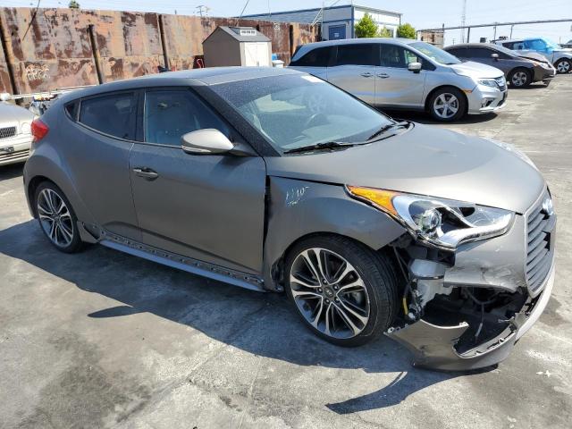 KMHTC6AE7GU267913 - 2016 HYUNDAI VELOSTER TURBO GRAY photo 4