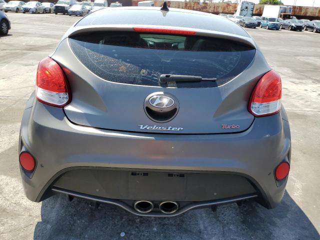 KMHTC6AE7GU267913 - 2016 HYUNDAI VELOSTER TURBO GRAY photo 6