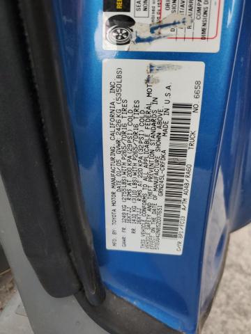 5TEUU42N85Z037651 - 2005 TOYOTA TACOMA ACCESS CAB 蓝色 照片 12