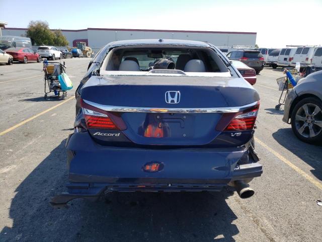 1HGCR3F82HA025006 - 2017 HONDA ACCORD EXL BLUE photo 6