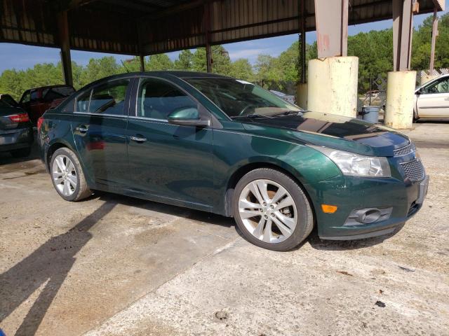 1G1PG5SB6E7334076 - 2014 CHEVROLET CRUZE LTZ GREEN photo 4