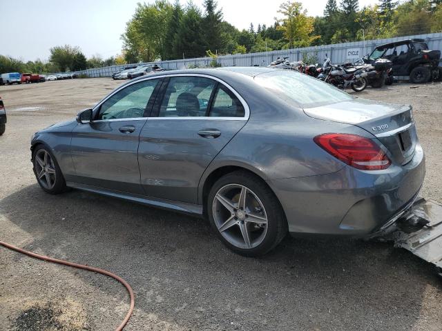 55SWF4KB2HU186831 - 2017 MERCEDES-BENZ C 300 4MATIC GRAY photo 2