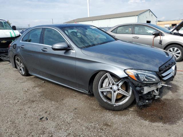 55SWF4KB2HU186831 - 2017 MERCEDES-BENZ C 300 4MATIC GRAY photo 4