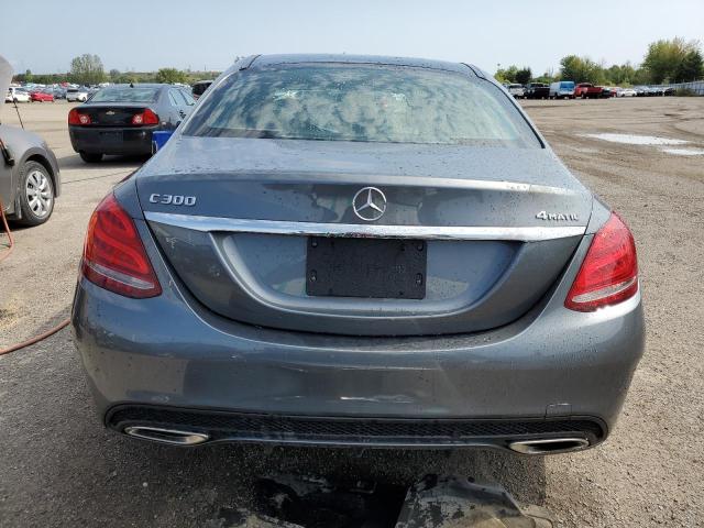 55SWF4KB2HU186831 - 2017 MERCEDES-BENZ C 300 4MATIC GRAY photo 6
