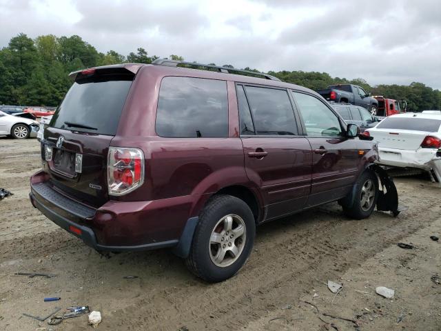 2HKYF18507H540419 - 2007 HONDA PILOT EXL BURGUNDY photo 3