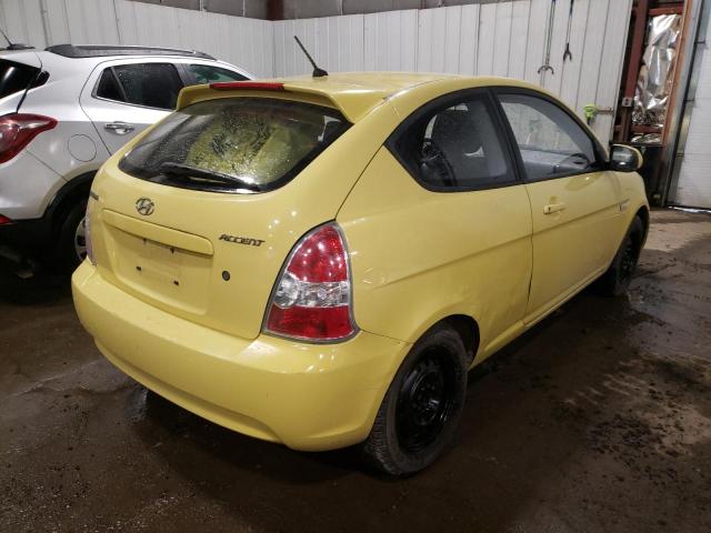 KMHCM3AC3AU156387 - 2010 HYUNDAI ACCENT BLUE YELLOW photo 4