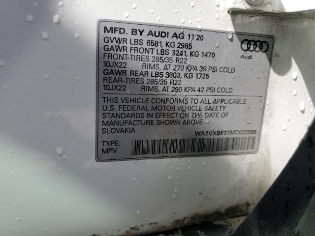 WA1VXBF77MD023558 - 2021 AUDI Q7 PRESTIGE WHITE photo 14