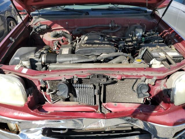 5TBBT48151S179955 - 2001 TOYOTA TUNDRA ACCESS CAB LIMITED RED photo 11