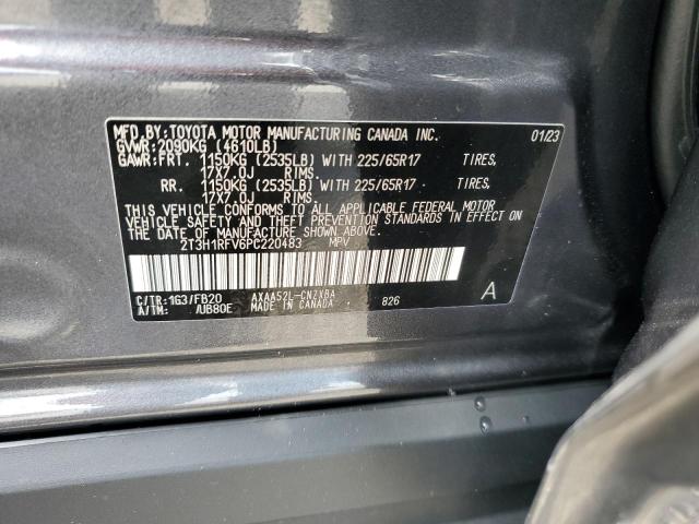 2T3H1RFV6PC220483 - 2023 TOYOTA RAV4 LE ნაცრისფერი ფოტო 13