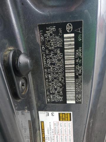 JTKJF5C70C3026747 - 2012 TOYOTA SCION TC GRAY photo 12