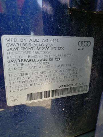 WA1EECF31M1126856 - 2021 AUDI Q3 PREMIUM PLUS S LINE 45 BLUE photo 14