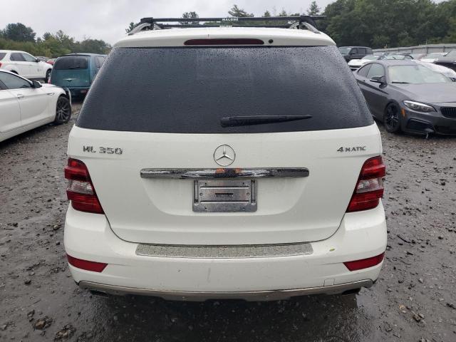 4JGBB8GBXBA722710 - 2011 MERCEDES-BENZ ML 350 4MATIC WHITE photo 6