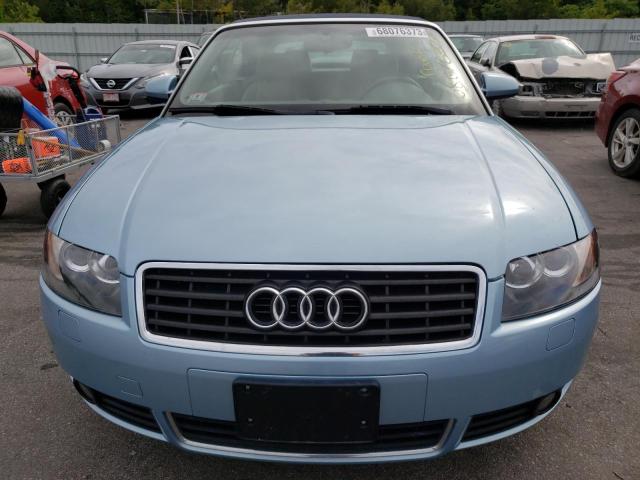 WAUAC48H36K008942 - 2006 AUDI A4 1.8 CABRIOLET BLUE photo 5