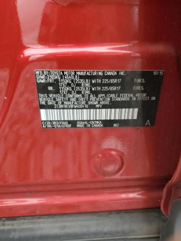 2T3RFREV8FW400410 - 2015 TOYOTA RAV4 XLE RED photo 13