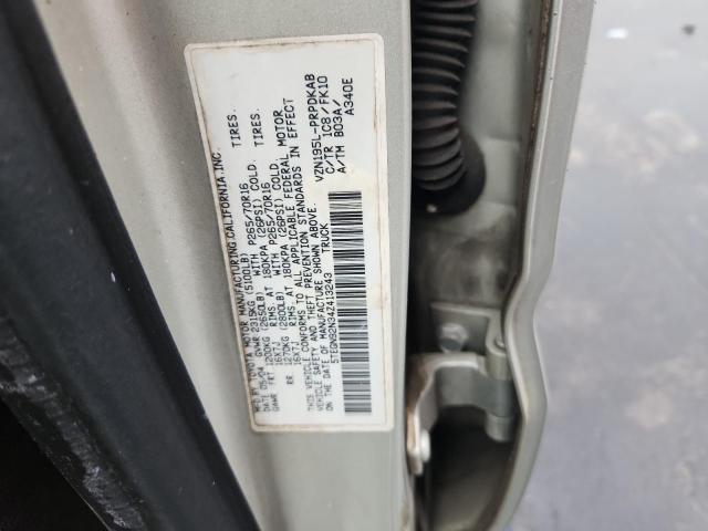 5TEGN92N34Z413243 - 2004 TOYOTA TACOMA DOUBLE CAB PRERUNNER SILVER photo 13