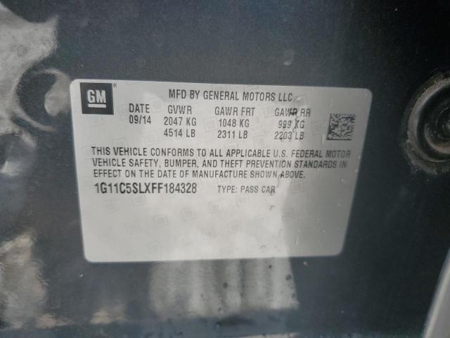 1G11C5SLXFF184328 - 2015 CHEVROLET MALIBU 1LT 灰色 照片 13