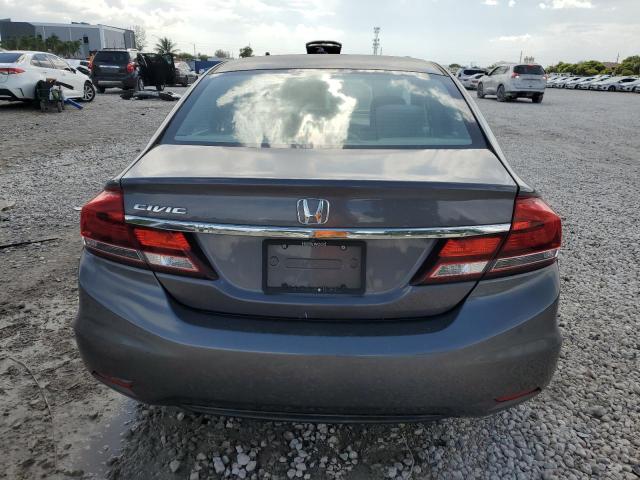 19XFB2F57EE014821 - 2014 HONDA CIVIC LX GRAY photo 6