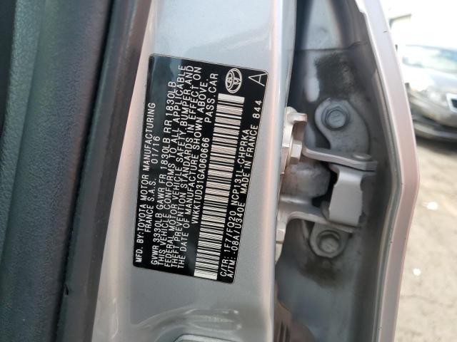 VNKKTUD31GA060666 - 2016 TOYOTA YARIS L SILVER photo 12