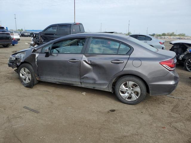 19XFB2F54DE074909 - 2013 HONDA CIVIC LX GRAY photo 2