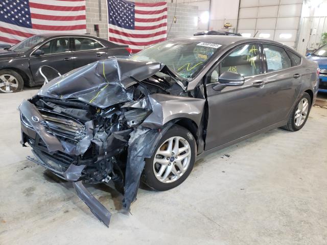 3FA6P0H79DR250503 - 2013 FORD FUSION SE GRAY photo 2