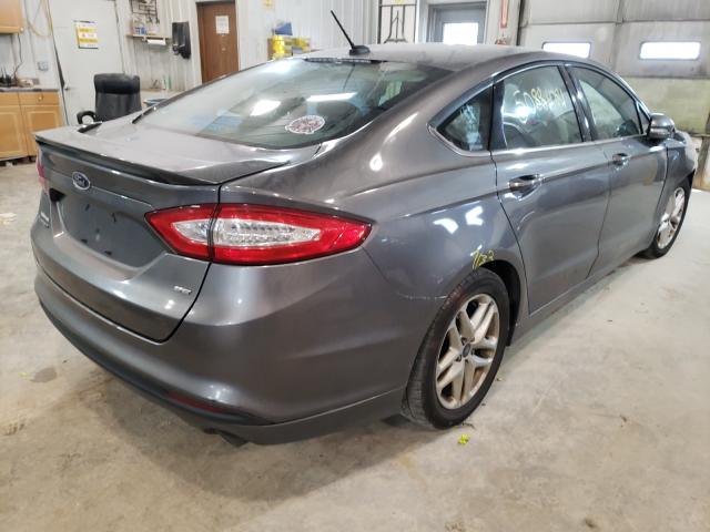 3FA6P0H79DR250503 - 2013 FORD FUSION SE GRAY photo 4