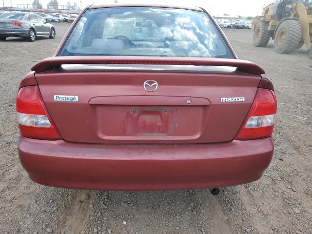 JM1BJ225610475552 - 2001 MAZDA PROTEGE LX RED photo 6