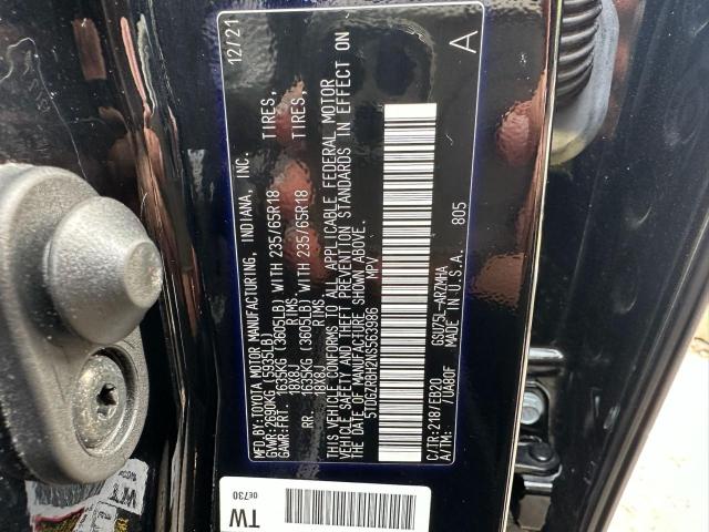 5TDGZRBH2NS563986 - 2022 TOYOTA HIGHLANDER XLE 黑色 照片 10