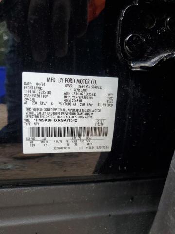 1FMSK8FHXRGA78042 - 2024 FORD EXPLORER LIMITED Schwarz Foto 14