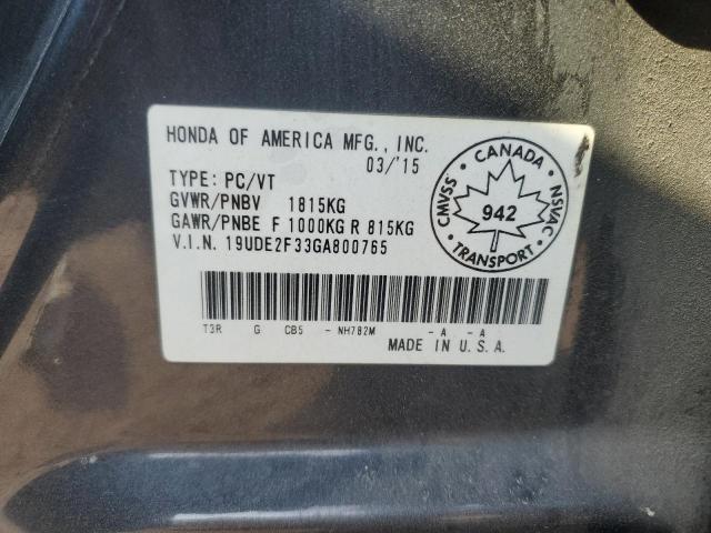 19UDE2F33GA800765 - 2016 ACURA ILX BASE WATCH PLUS GRAY photo 13