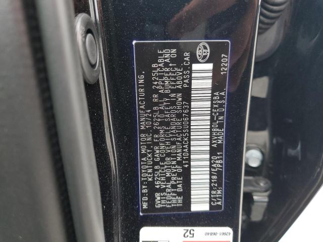 4T1DAACK5SU067637 - 2025 TOYOTA CAMRY XSE BLACK photo 12