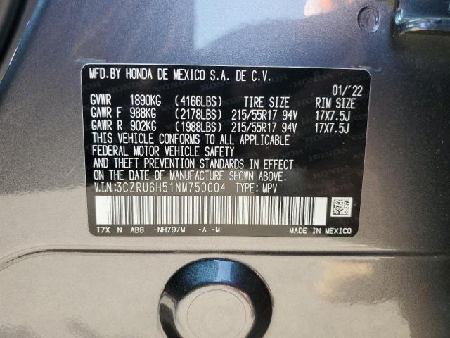 3CZRU6H51NM750004 - 2022 HONDA HR-V EX 石墨色 照片 12