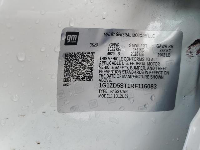 1G1ZD5ST1RF116083 - 2024 CHEVROLET MALIBU LT Ağ foto 13