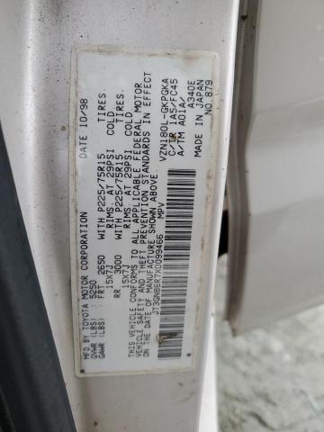 JT3GN86R7X0099466 - 1999 TOYOTA 4RUNNER SR5 银色 照片 13