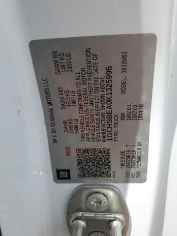 1GCHSBEA0K1325996 - 2019 CHEVROLET COLORADO Blanc photo 12