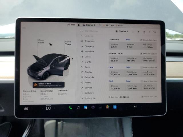 7SAYGDEE1PA198934 - 2023 TESLA MODEL Y 灰色 照片 9